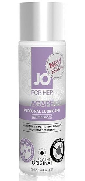 Лубрикант на водной основе для женщин JO AGAPE LUBRICANT ORIGINAL - 60 мл. - System JO - купить с доставкой в Таганроге