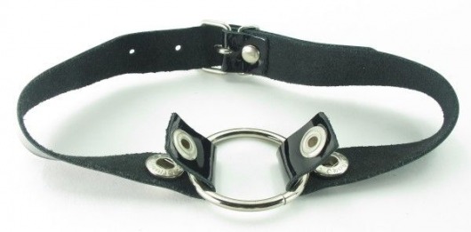 Кляп с кольцом и лаковым ремешком - БДСМ Арсенал - купить с доставкой в Таганроге