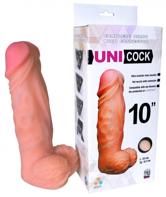 Фаллическая насадка Харнесс UNICOCK 10  - 25 см. - LOVETOY (А-Полимер) - купить с доставкой в Таганроге