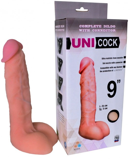 Фаллическая насадка Харнесс UNICOCK 9  - 24 см. - LOVETOY (А-Полимер) - купить с доставкой в Таганроге