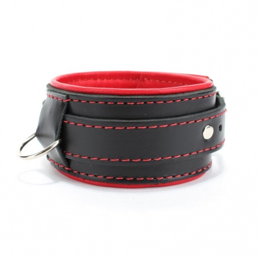 Ошейник с красным подкладом - БДСМ Арсенал - купить с доставкой в Таганроге