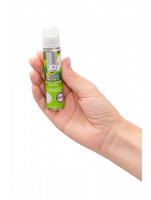 Смазка с ароматом яблока JO Flavored  Green Apple H2O - 30 мл. - System JO - купить с доставкой в Таганроге