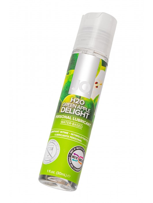 Смазка с ароматом яблока JO Flavored  Green Apple H2O - 30 мл. - System JO - купить с доставкой в Таганроге