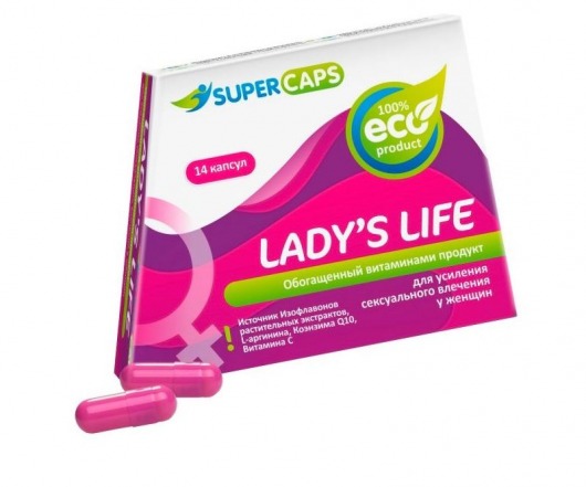 Возбуждающие капсулы Ladys Life - 14 капсул (0,35 гр.) - SuperCaps - купить с доставкой в Таганроге