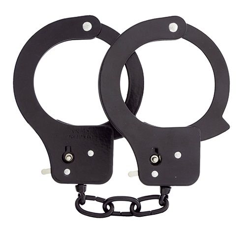 Чёрные наручники из листового металла BONDX METAL CUFFS BLACK - Dream Toys - купить с доставкой в Таганроге