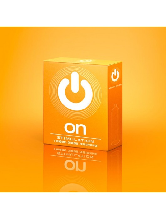 Презервативы ON) Stimulation с точками - 3 шт. - ON) - купить с доставкой в Таганроге