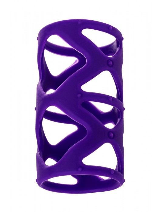 Фиолетовая насадка-сетка на пенис - 7,5 см. - A-toys - в Таганроге купить с доставкой