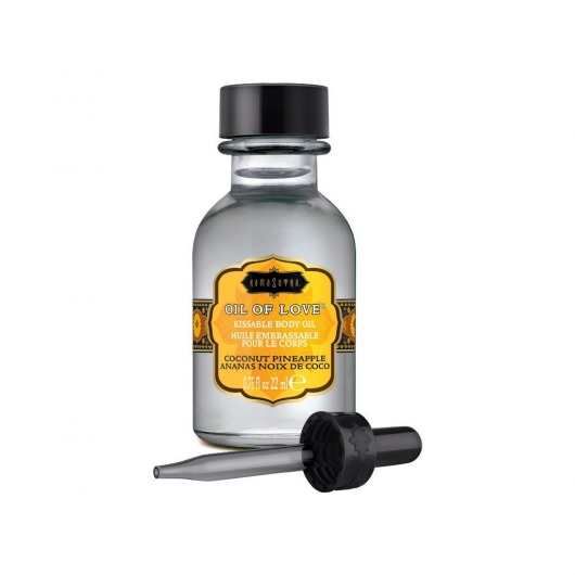 Масло для ласк с ароматом кокоса и ананаса Oil of Love Coconut Pineapple - 22 мл. - Kama Sutra - купить с доставкой в Таганроге