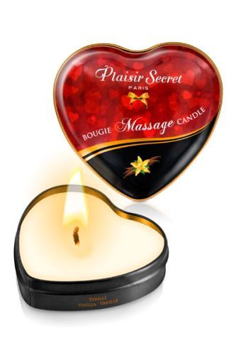 Массажная свеча с ароматом ванили Bougie Massage Candle - 35 мл. - Plaisir Secret - купить с доставкой в Таганроге