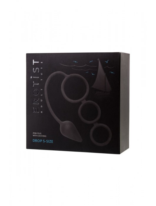 Тройное эрекционное кольцо с анальным хвостом Drop S-size - Erotist Adult Toys - в Таганроге купить с доставкой