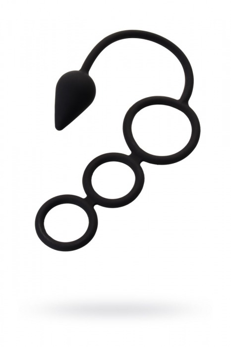 Тройное эрекционное кольцо с анальным хвостом Drop S-size - Erotist Adult Toys - в Таганроге купить с доставкой