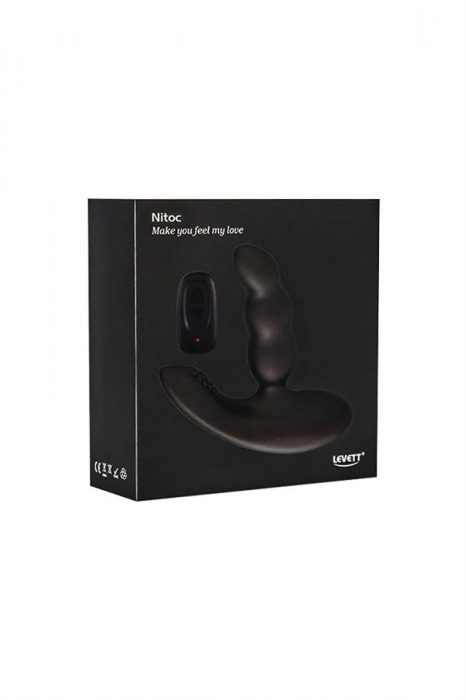 Черный силиконовый стимулятор простаты Levett Nitoc с пультом ДУ - Levett - в Таганроге купить с доставкой