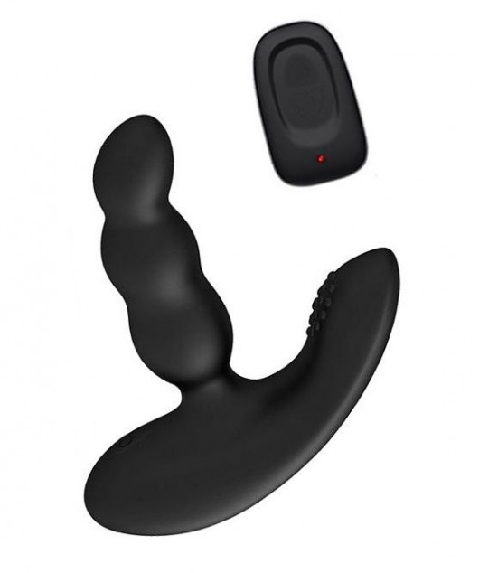 Черный силиконовый стимулятор простаты Levett Nitoc с пультом ДУ - Levett - в Таганроге купить с доставкой