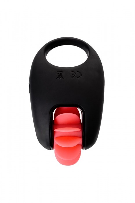 Чёрно-красное эрекционное виброкольцо Erotist - Erotist Adult Toys - в Таганроге купить с доставкой