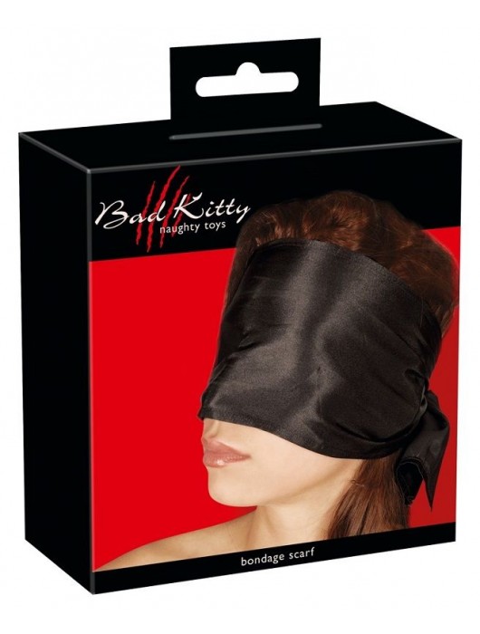 Широкая повязка-шарф на глаза Bad Kitty Bondage Scarf - Orion - купить с доставкой в Таганроге