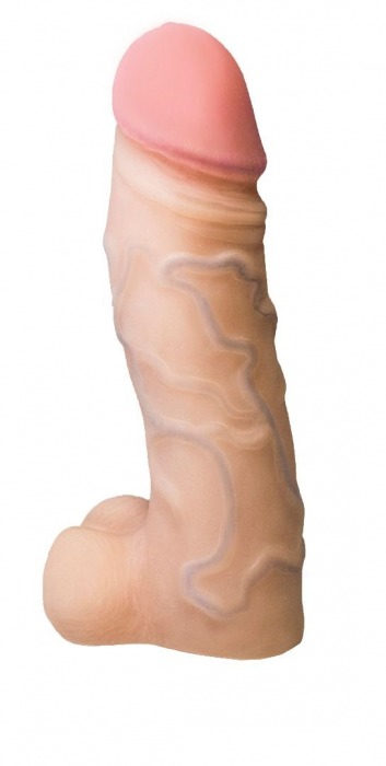 Реалистичная насадка с мошонкой REAL Standard - 15,5 см. - LOVETOY (А-Полимер) - купить с доставкой в Таганроге