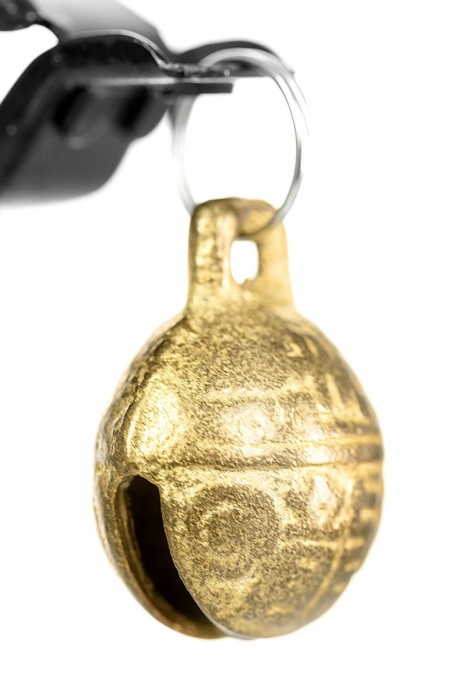 Черно-золотистые зажимы для сосков TOYFA Theatre - ToyFa - купить с доставкой в Таганроге