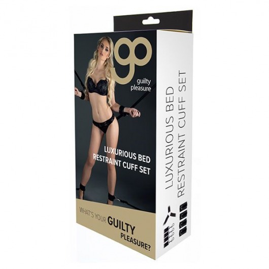 Комплект наручников и поножей LUXURIOUS BED RESTRAINT CUFF SET - Blush Novelties - купить с доставкой в Таганроге