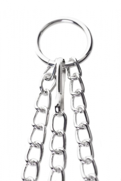 Черно-серебристые зажимы для сосков с кольцом для пениса TOYFA Metal - ToyFa - купить с доставкой в Таганроге