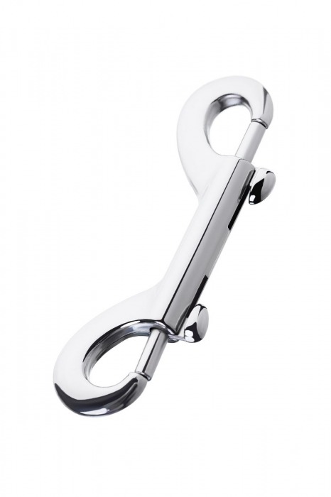 Серебристый двухсторонний карабин TOYFA Metal - ToyFa - купить с доставкой в Таганроге