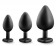 Набор черных анальных пробок с красным кристаллом-сердечком Bling Plugs Training Kit - Blush Novelties - купить с доставкой в Таганроге Набор черных анальных пробок с красным кристаллом-сердечком Bling Plugs Training Kit - Blush Novelties - купить с доставкой в Таганроге