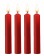 Набор из 4 красных восковых свечей Teasing Wax Candles - Shots Media BV - купить с доставкой в Таганроге