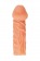 Телесная закрытая насадка с венками Cock Sleeve Size S - 13,8 см. - KOKOS - в Таганроге купить с доставкой
