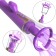 Фиолетовый двусторонний вибростимулятор Esther - 26,5 см. - S-HANDE