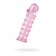 Гелевая розовая насадка на фаллос с шипами - 12 см. - Toyfa Basic - в Таганроге купить с доставкой